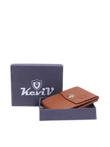Keviv Men Tan Artificial Leather Two Fold Wallet