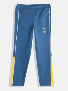 one8 x PUMA Boys Blue Striped PUMA VK Regular Fit Track Pants