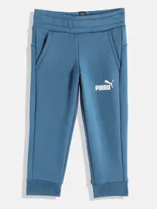 Puma Boys Blue Essential Logo Joggers