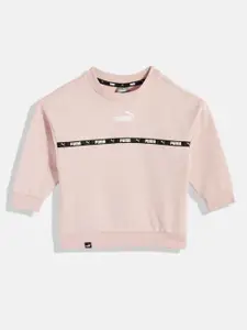 Puma Girls Pink Power Tape Sweatshirt
