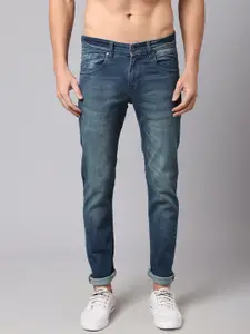 Cantabil Men Blue Light Fade Regular Fit Jeans