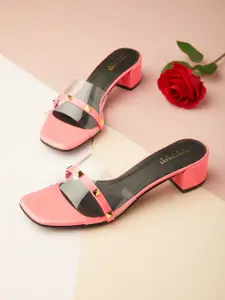Tokyo Talkies Pink Party Block Sandals