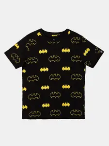 The Souled Store Boys Black Batman Printed T-shirt