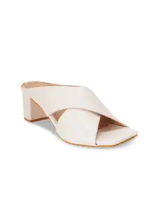 SCENTRA White Party Block Sandals