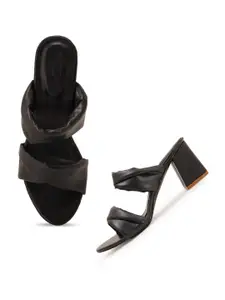 SCENTRA Women Black Solid Block Heels