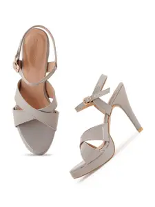 SCENTRA Women Solid Grey Stiletto Heels