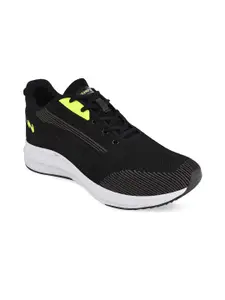 Campus Men Black Mesh Running Shoes