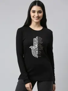 Enamor Women Graphic Printed Cotton T-shirt