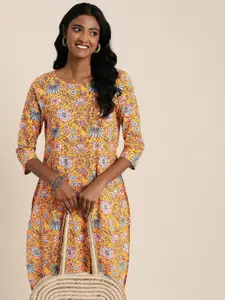 Taavi Sangeneri Floral Printed Pure Cotton Kurta