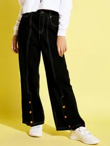 Noh.Voh - SASSAFRAS Kids Noh Voh - SASSAFRAS Kids Girls Black Wide Leg Jeans