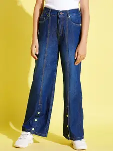 Noh.Voh - SASSAFRAS Kids Noh Voh - SASSAFRAS Kids Girls Blue Wide Leg Jeans