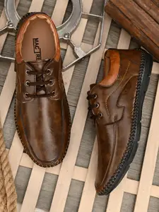 Mactree Men Brown Solid Formal Derbys