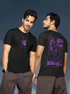 Bewakoof Men's Black AOT Founding Titan Graphic Printed T-shirt