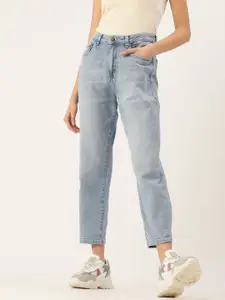 DressBerry Women Blue Boyfriend Fit Light Fade Stretchable Jeans