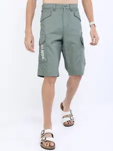 HIGHLANDER Men Green Cargo Shorts