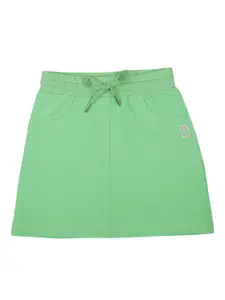 Tiny Girl Girls Green Solid A-Line Skirt