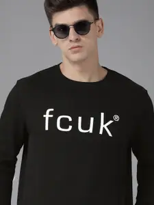 French Connection Men Black Brand Logo Printed Sweatshirt