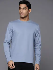 Allen Solly Men Blue Solid Round Neck Sweatshirt