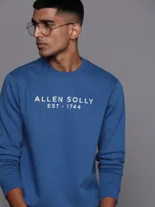 Allen Solly Men Blue & White Printed Sweatshirt