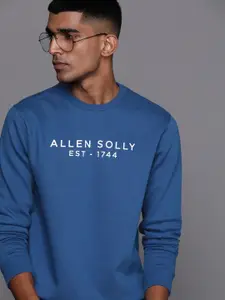 Allen Solly Men Blue & White Printed Sweatshirt
