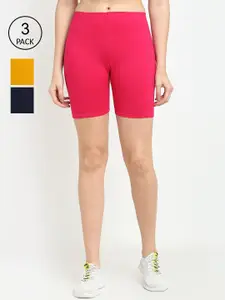 GRACIT Women Pink Cycling Sports Shorts