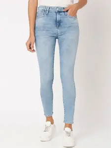 SPYKAR Women Blue Super Skinny Fit High-Rise Heavy Fade Jeans
