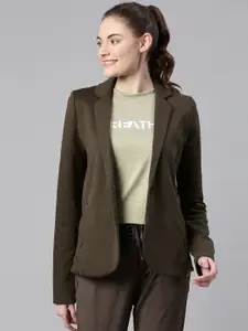 Enamor Women Dry Fit Stretch Cotton Single-Breasted Sporty Blazer A903