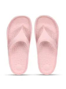 Doubleu Women Pink Rubber Thong Flip-Flops