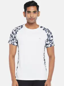 Ajile by Pantaloons Men White Camouflage Slim Fit T-shirt