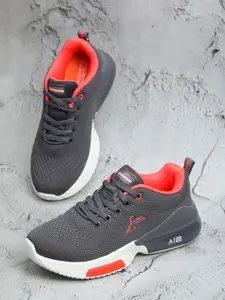 ABROS Boys Grey Mesh Running Shoes
