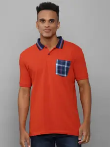 Allen Solly Sport Men Orange Polo Collar Cotton T-shirt