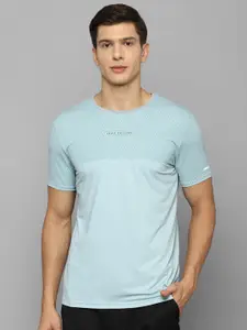 Louis Philippe Sport Men Blue Geometric Printed Slim Fit T-shirt