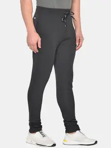 FITINC Men Black Solid Slim Fit Dry Fit Track Pants