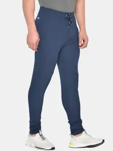 FITINC Men Navy Blue Solid Slim-Fit Dry Fit Joggers