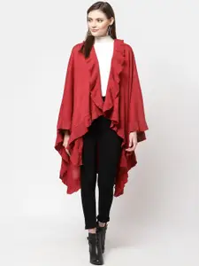 513 Women Pink Solid Shrug