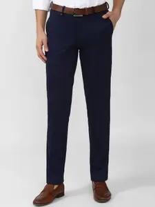 V Dot Men Navy Blue Trousers
