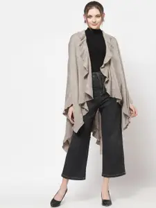 513 Women Camel Brown Longline Shrug