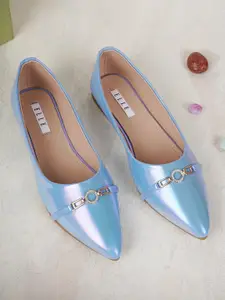 ELLE Women Blue Party Ballerinas Flats