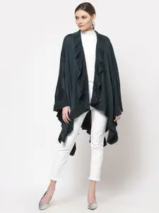 513 Women Navy Blue Solid Shrug