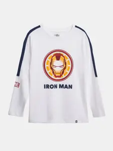The Souled Store Boys White Iron Man  T-shirt