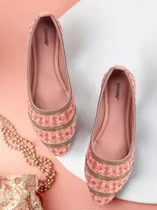 Alishtezia Women Pink Ethnic Ballerinas Flats