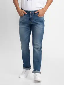 SPYKAR Men Straight Fit Light Fade Stretchable Jeans
