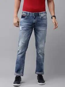 SPYKAR Men Mid-Rise Mildly Distressed Light Fade Stretchable Jeans