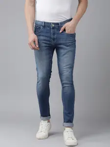 SPYKAR Men Super Skinny Fit Low-Rise Heavy Fade Stretchable Jeans