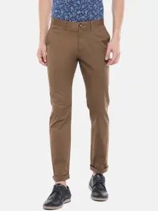 U.S. Polo Assn. Men Brown Regular Fit Solid Chino Trousers