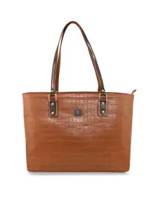 ESBEDA Women Tan Textured PU Structured Handbag