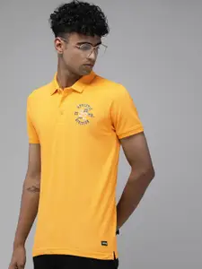 SPYKAR Men Pure Cotton Polo Collar Slim Fit T-shirt