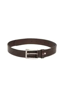 Tommy Hilfiger Men Brown Textured Leather Belt