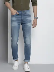 The Indian Garage Co Men Blue Jean Light Fade Stretchable Jeans