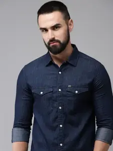 SPYKAR Slim Fit Solid Casual Shirt